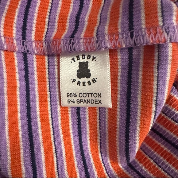 Teddy Fresh x Peanuts Woodstock Striped Ribbed Tank Top S Y2K Streetwear - Picture 6 of 7